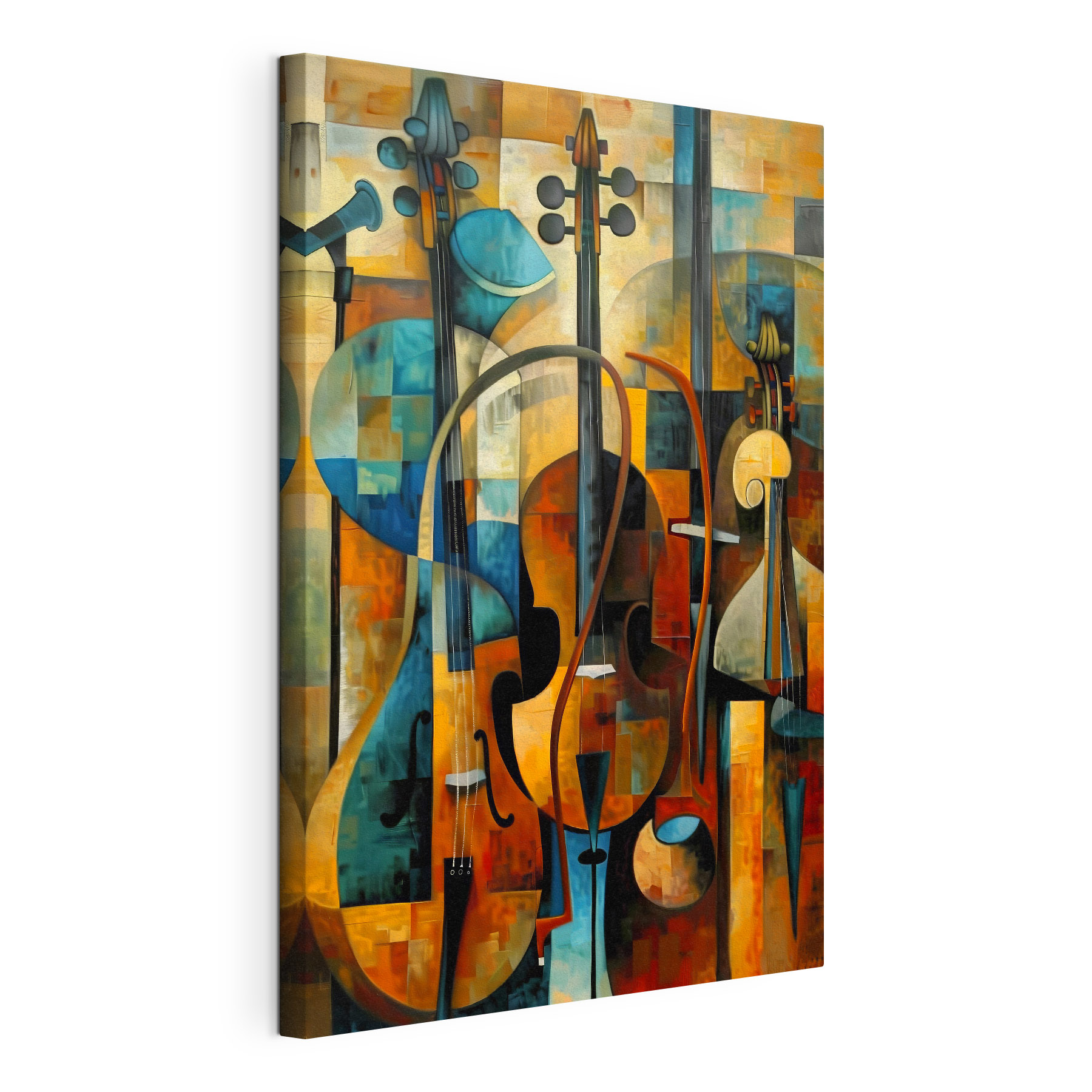 A painting of a group of musical instruments