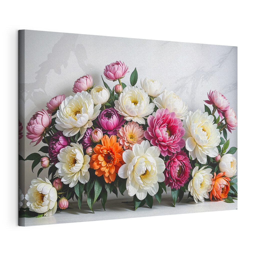 A group of flowers on a table