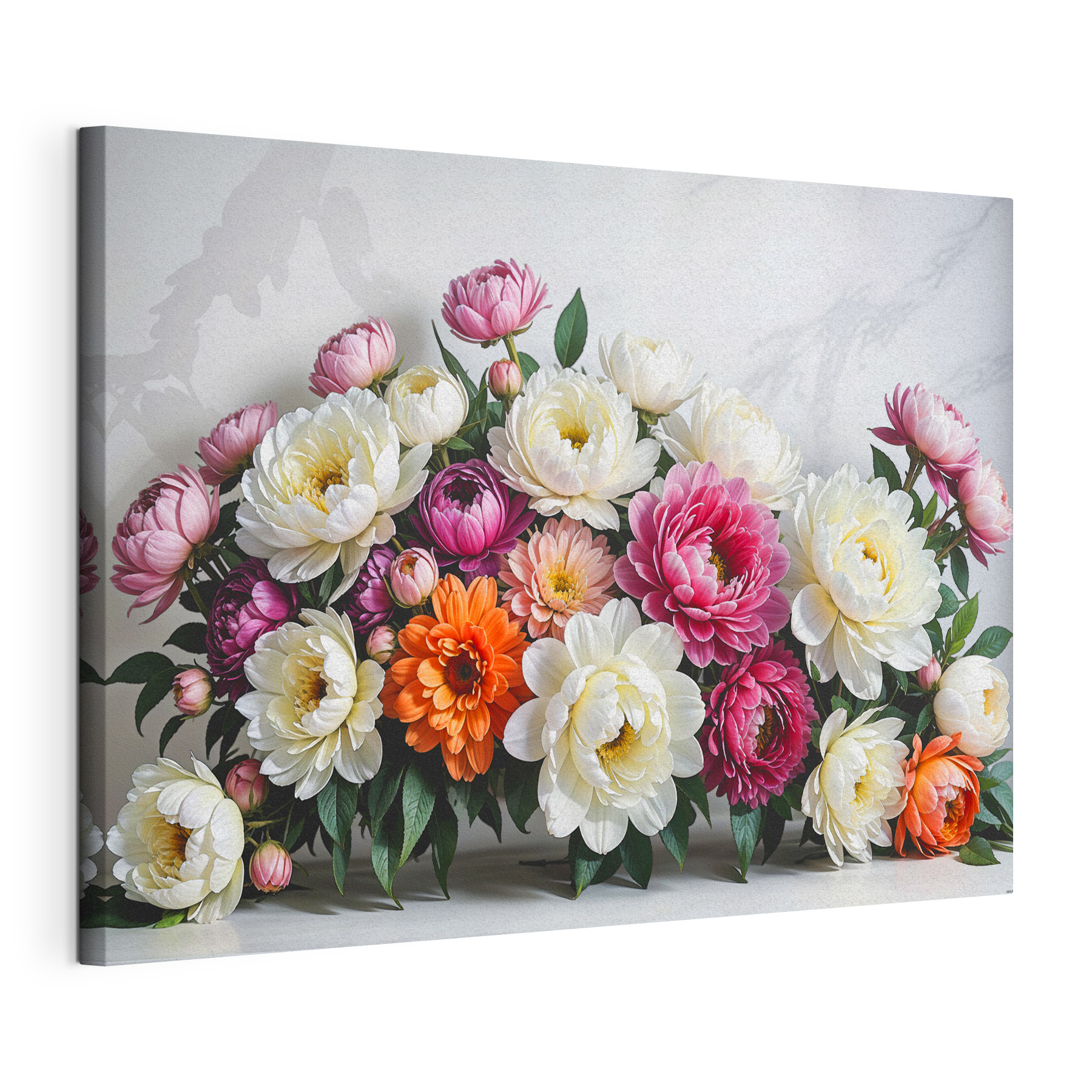 A group of flowers on a table