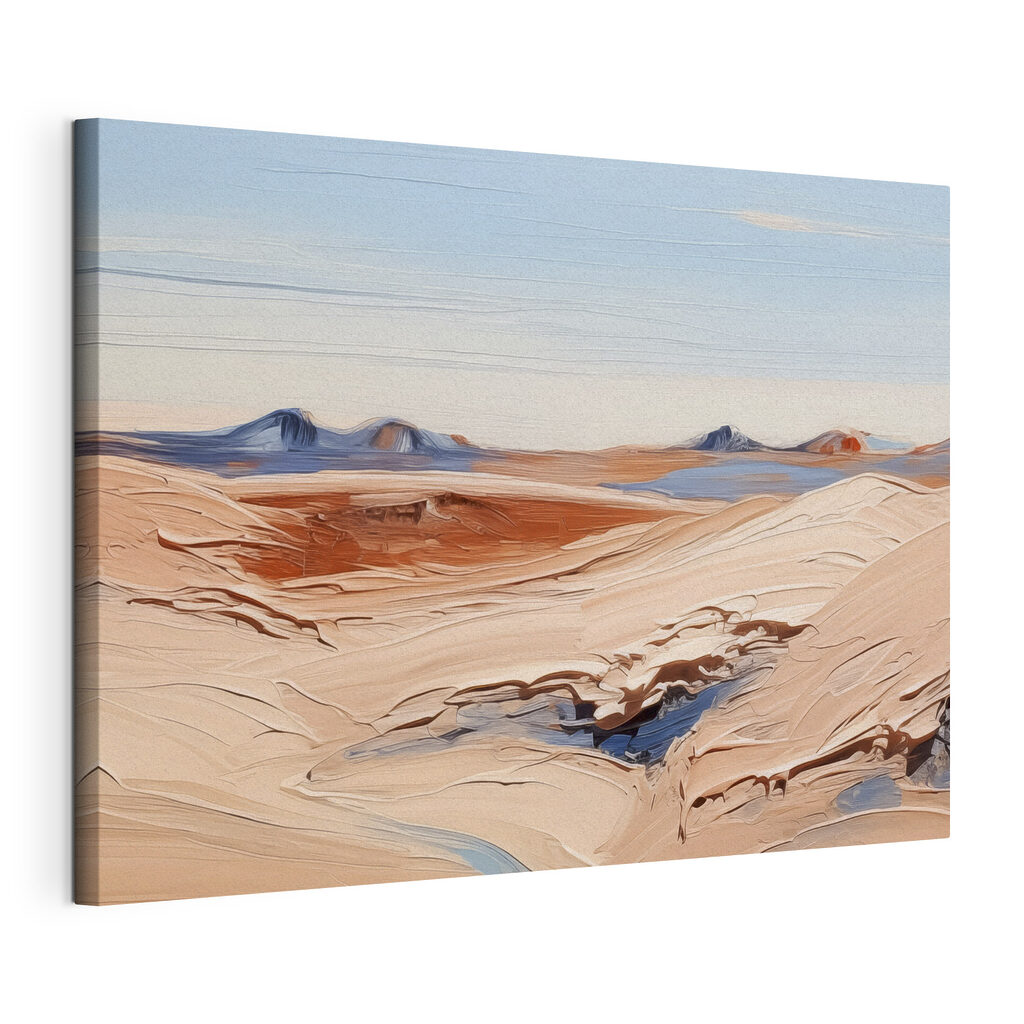 A desert landscape with mountains and blue sky A desert landscape with mountains and blue sky