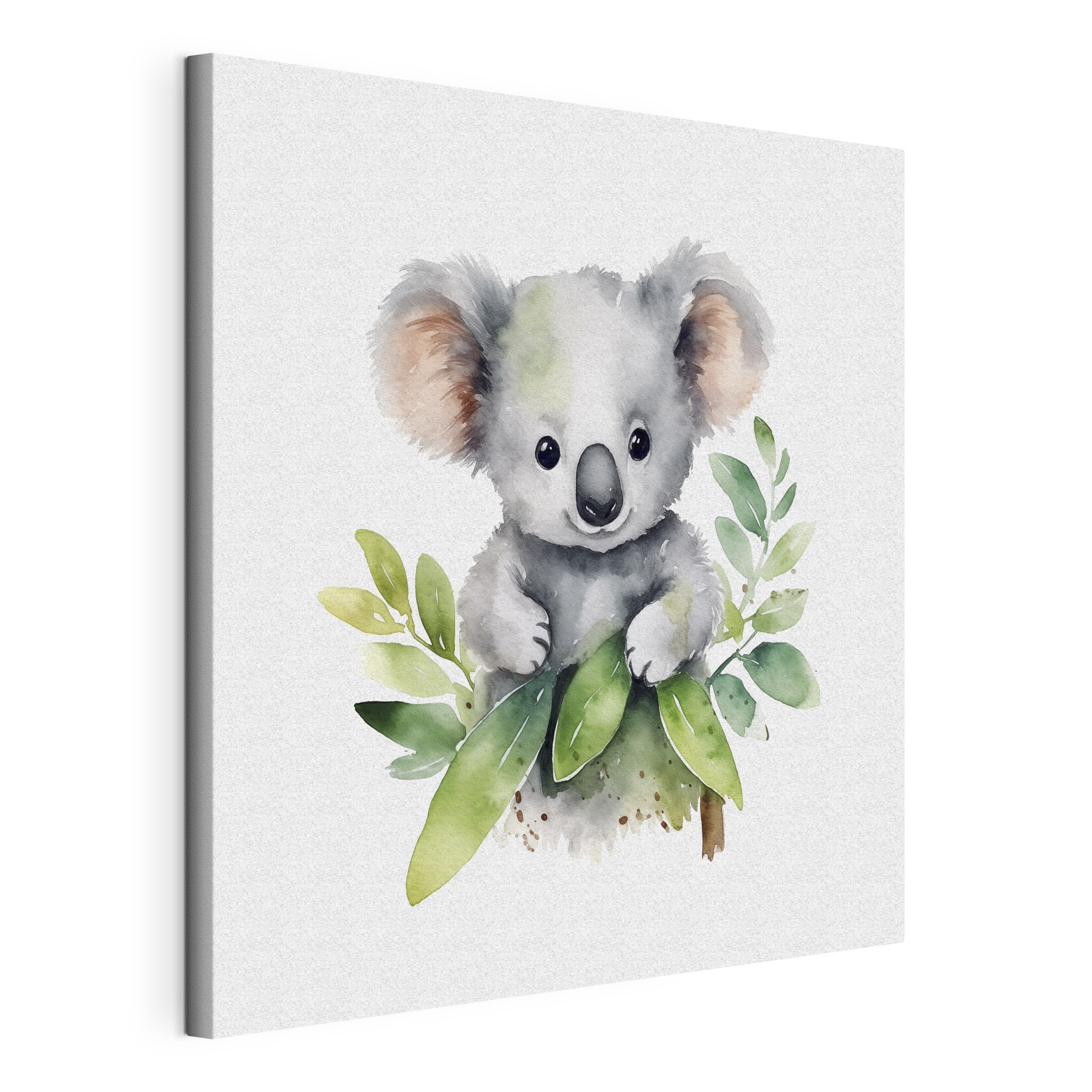 A koala bear holding leaves A koala bear holding leaves