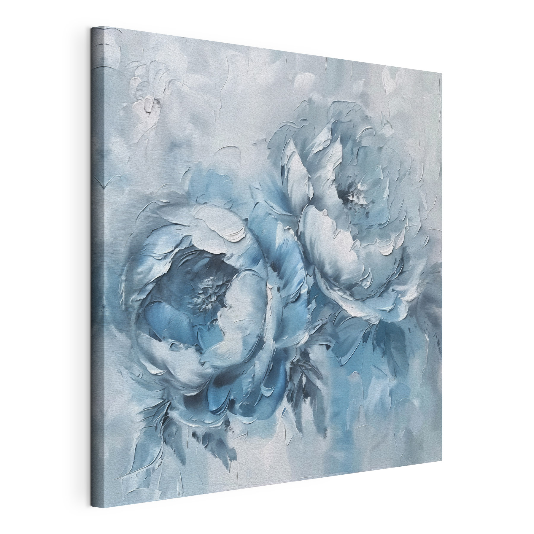 A painting of flowers on a white surface A painting of flowers on a white surface