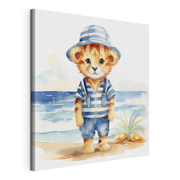 Quadri Un acquerello raffigurante un gatto con un cappello e dei pantaloncini (COD: s38944) Quadri Quadri Un acquerello raffigurante un gatto con un cappello e dei pantaloncini (COD: s38944)