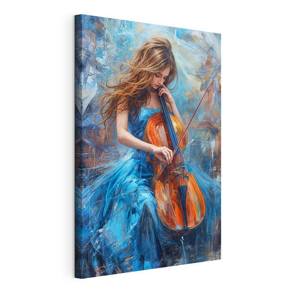 Una donna che suona il violoncello Quadri Una donna che suona il violoncello