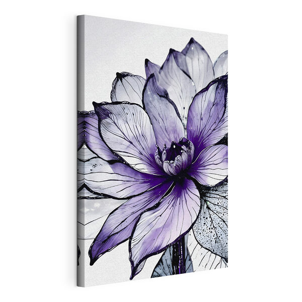 Un primo piano di un fiore Quadri Un primo piano di un fiore