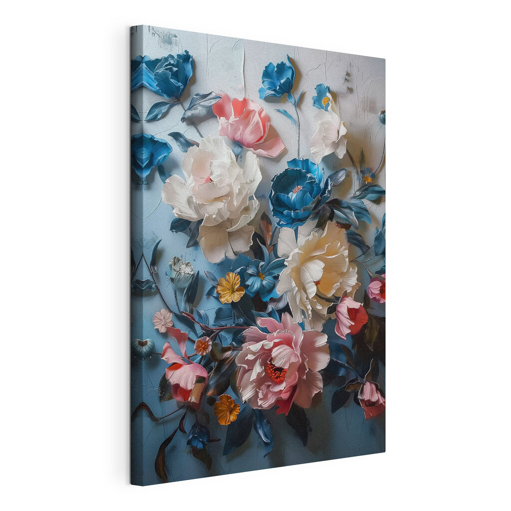 Vibrant floral composition in cool tones Vibrant floral composition in cool tones