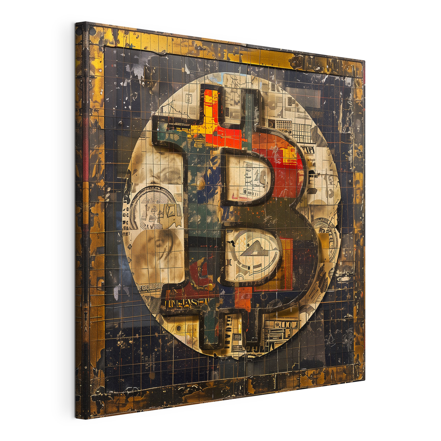 A sign with a bitcoin symbol A sign with a bitcoin symbol