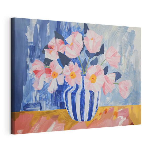 Un dipinto raffigurante dei fiori in un vaso Quadri Un dipinto raffigurante dei fiori in un vaso