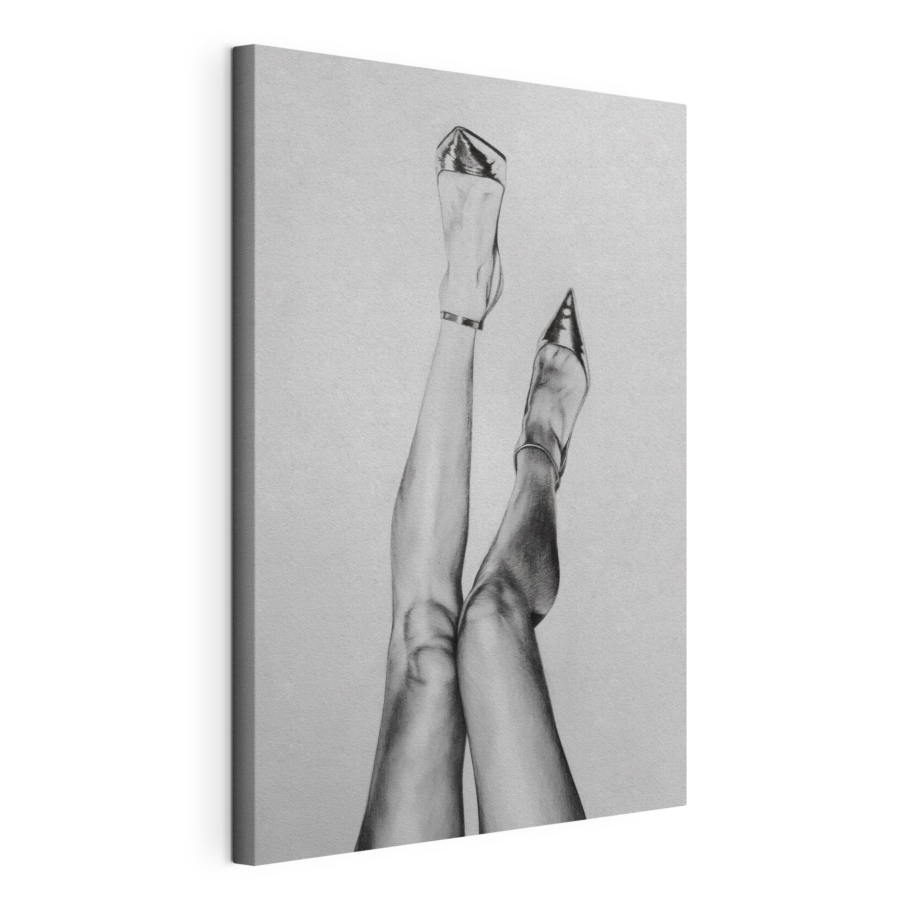 A drawing of a woman's legs