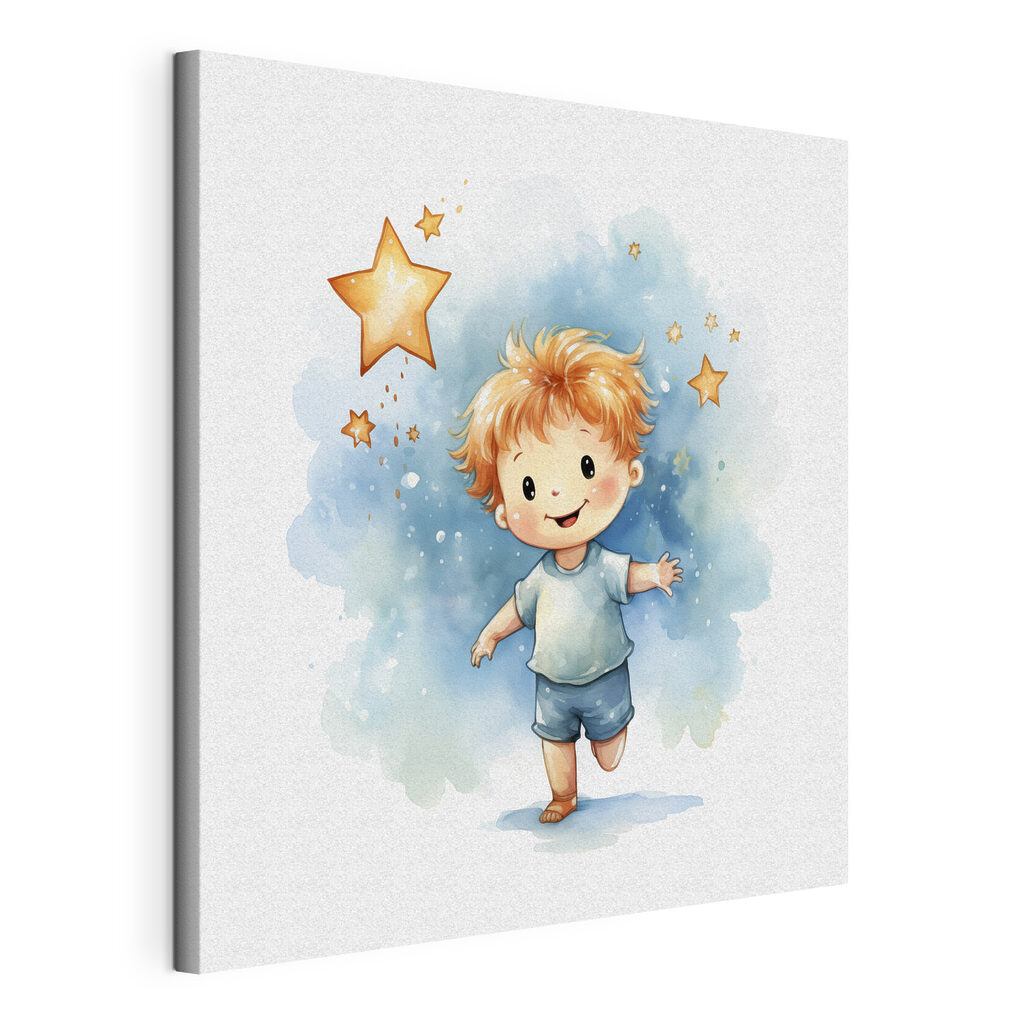 A cartoon of a boy