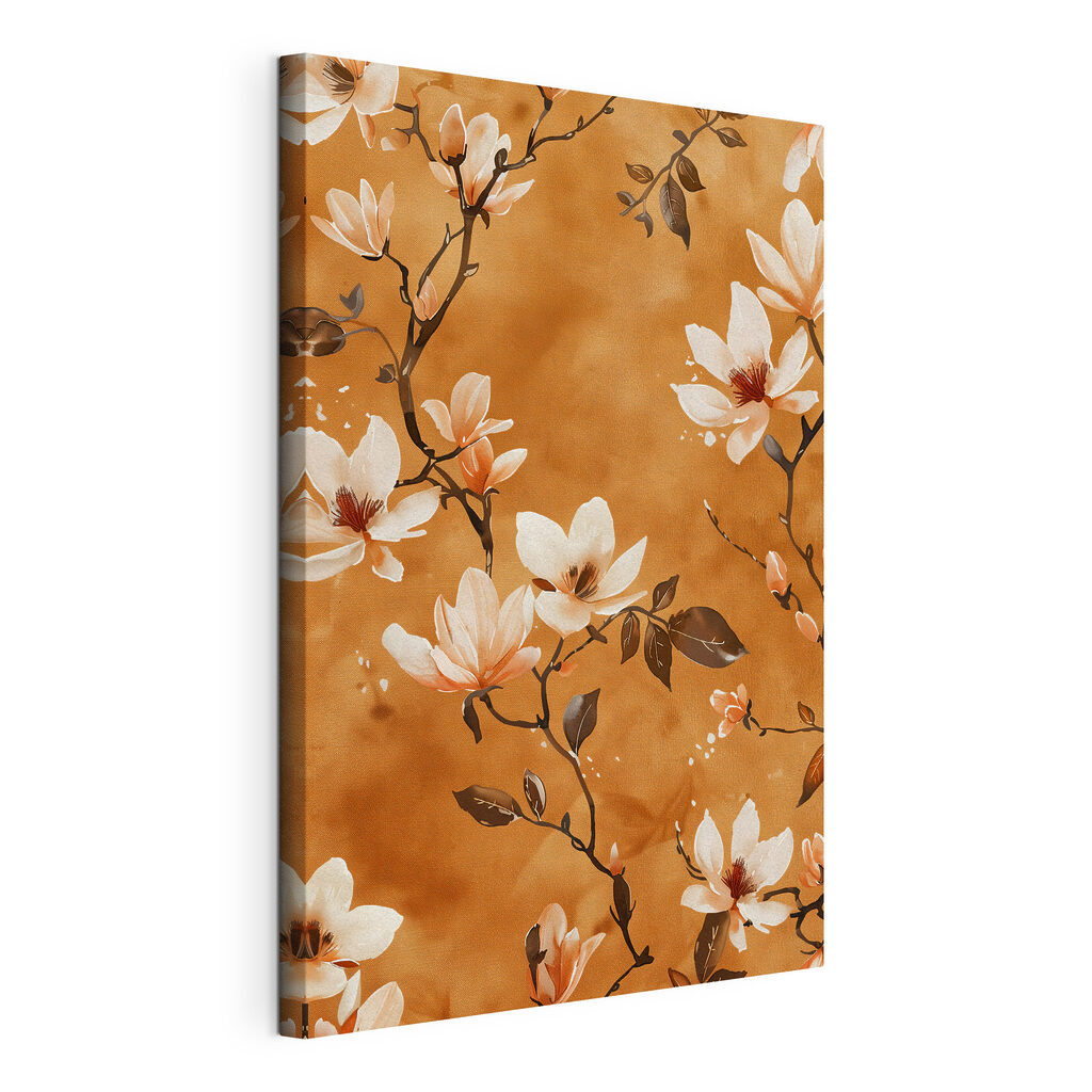 Floral elegance on warm backdrop Floral elegance on warm backdrop