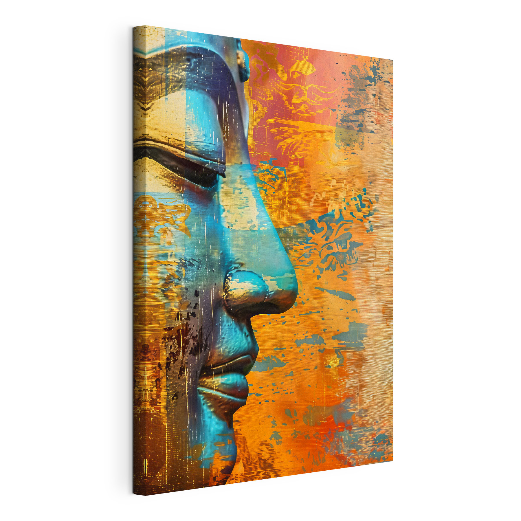 Vibrant face in colorful abstraction Vibrant face in colorful abstraction