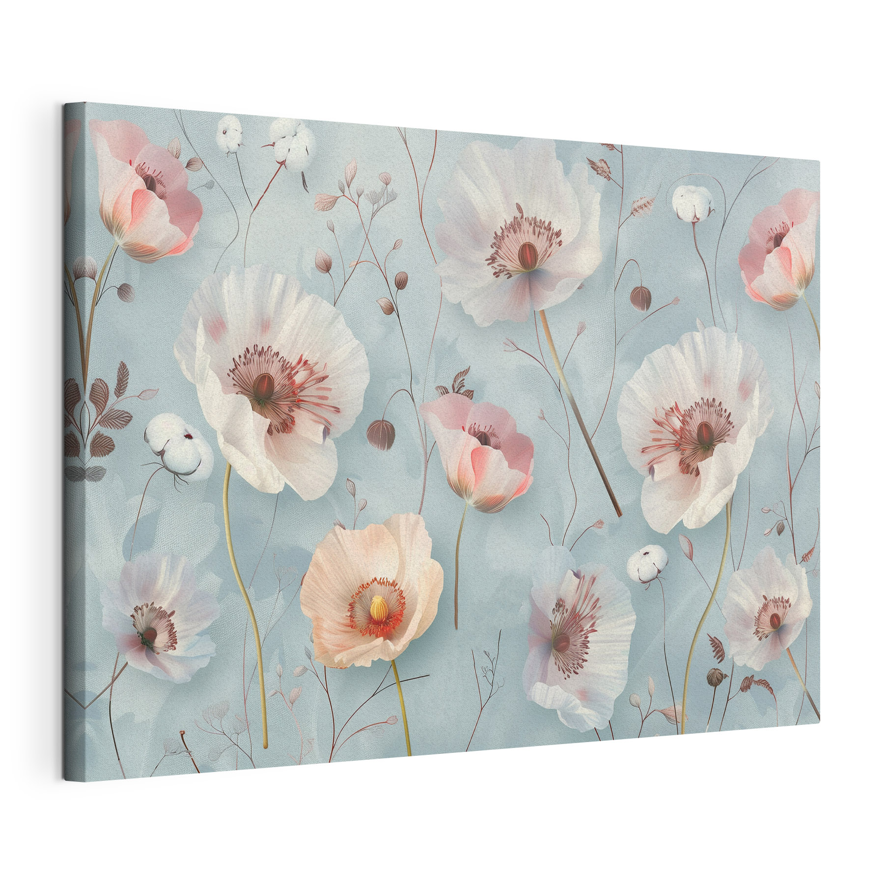 Delicate flowers on a serene background Delicate flowers on a serene background