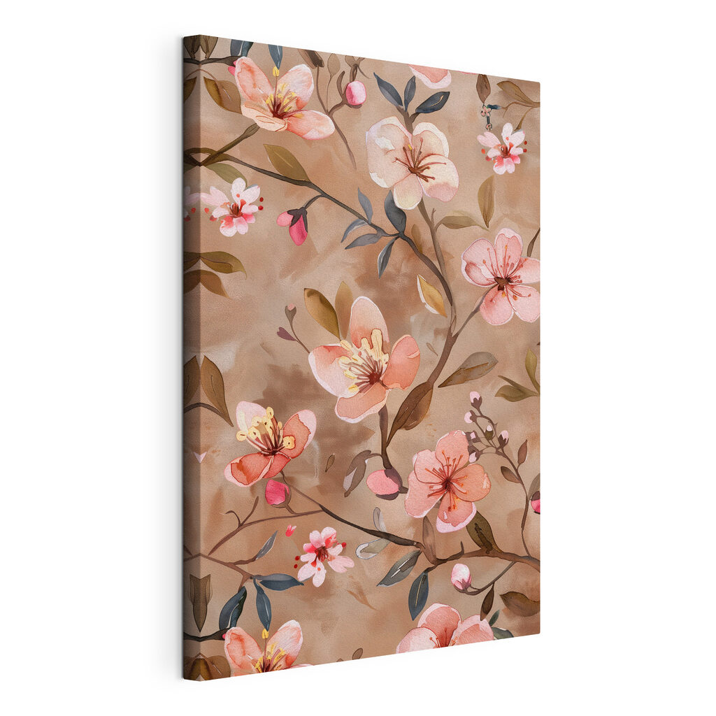 A floral pattern on a fabric A floral pattern on a fabric