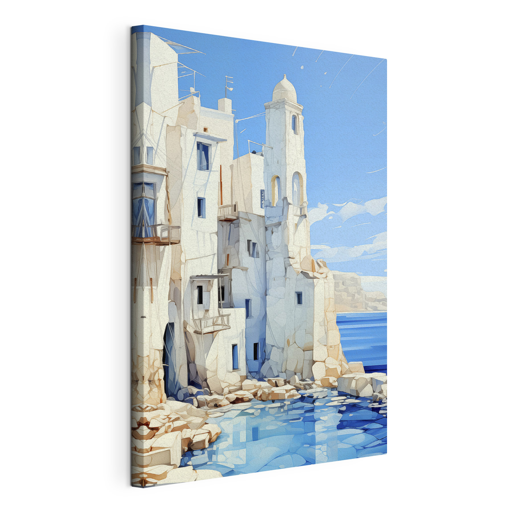 A building next to the water