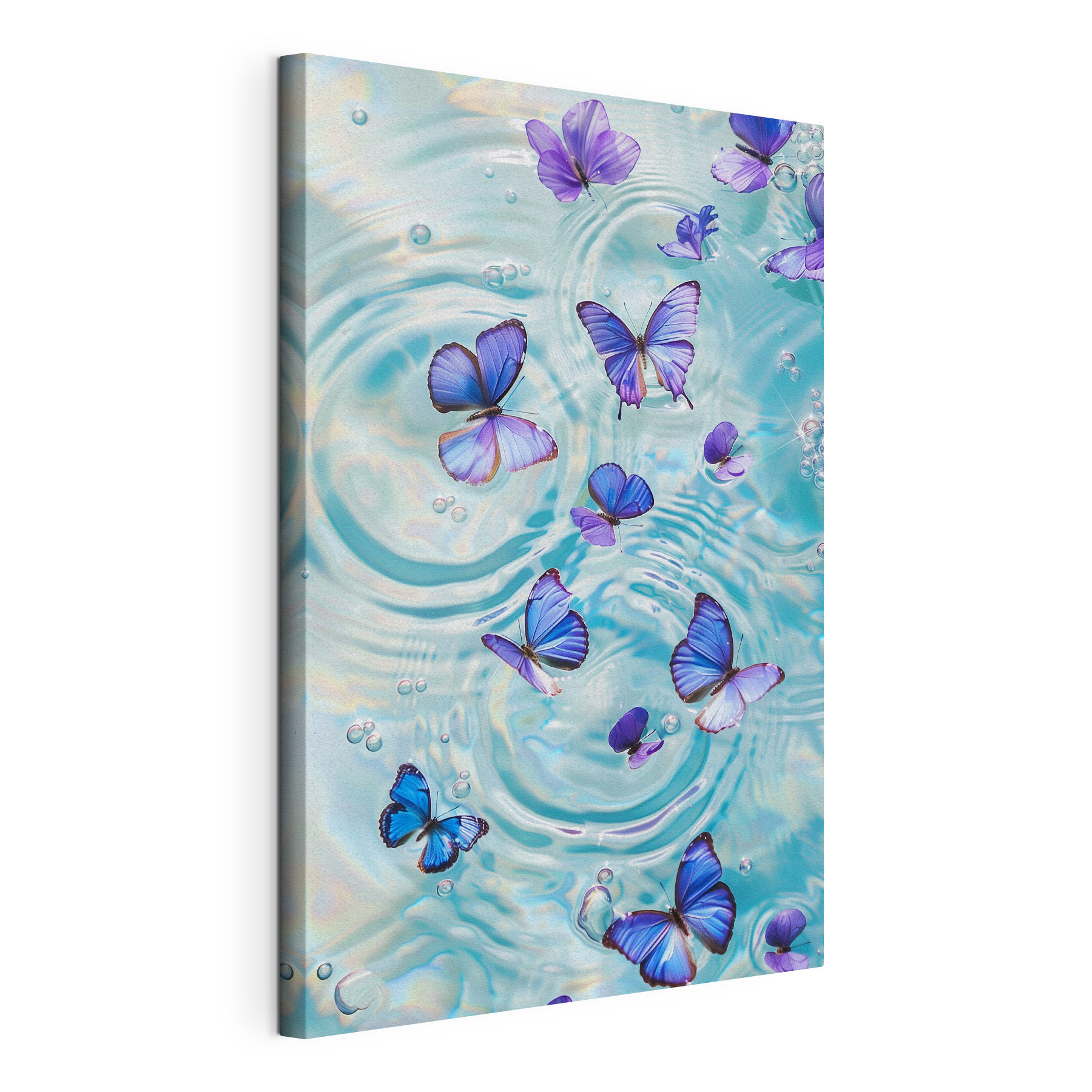 A group of butterflies floating on water A group of butterflies floating on water