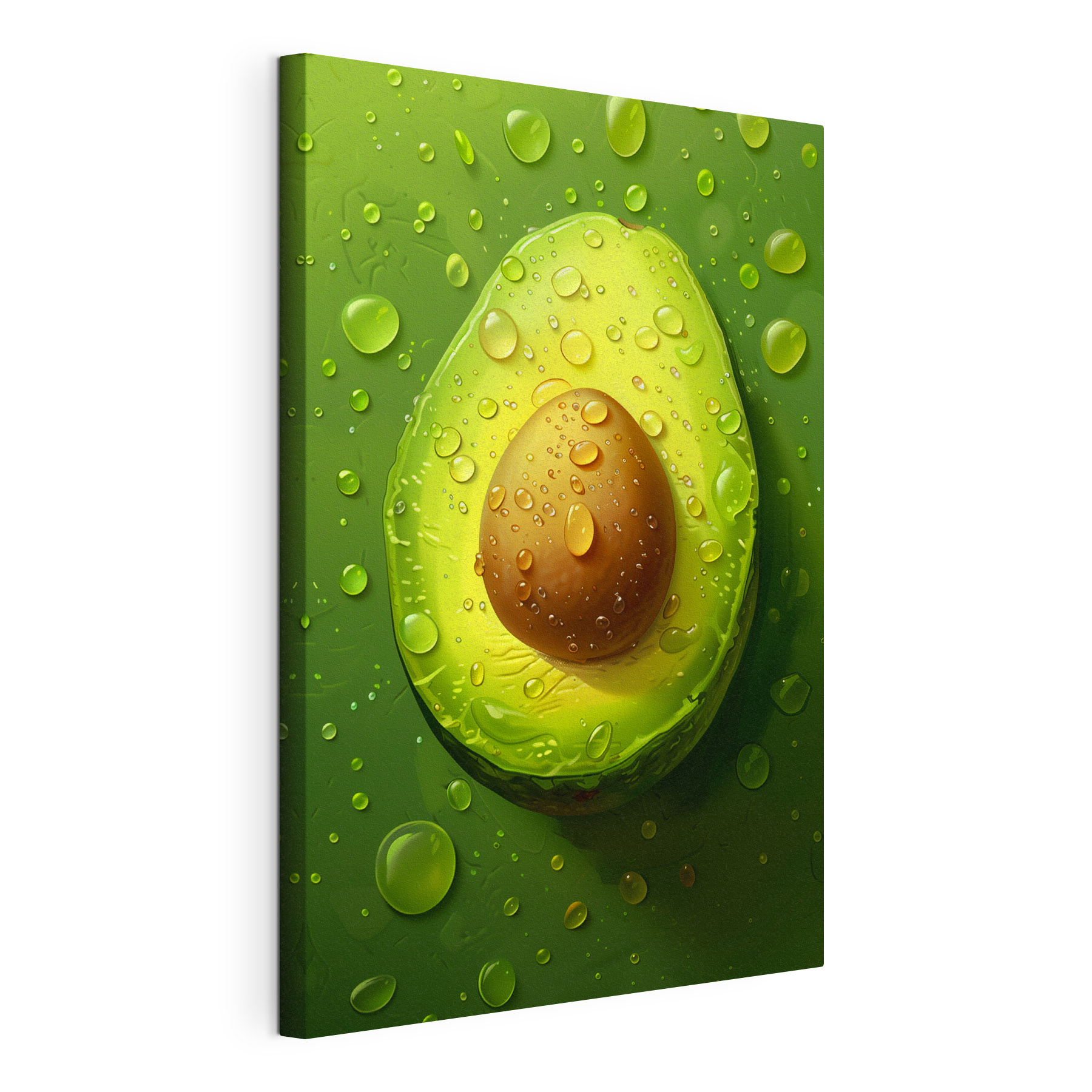 Fresh avocado with sparkling droplets Fresh avocado with sparkling droplets