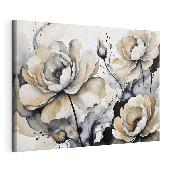 Quadri Quadri Un dipinto di fiori su una superficie bianca (COD: s39251)