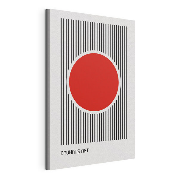 Quadri Un cerchio rosso con delle linee nere