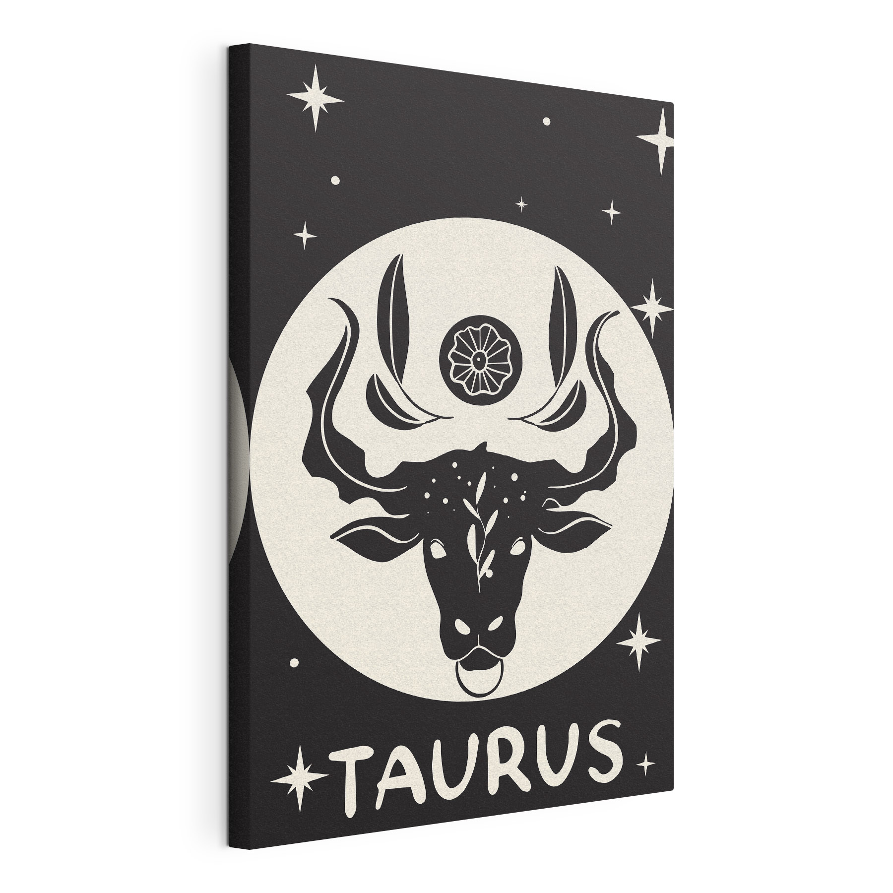 A black and white image of a bull's head A black and white image of a bull's head