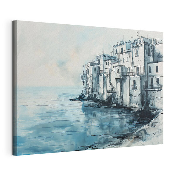 Quadri Un acquerello raffigurante un edificio in riva al mare (COD: s39323) Quadri Quadri Un acquerello raffigurante un edificio in riva al mare (COD: s39323)