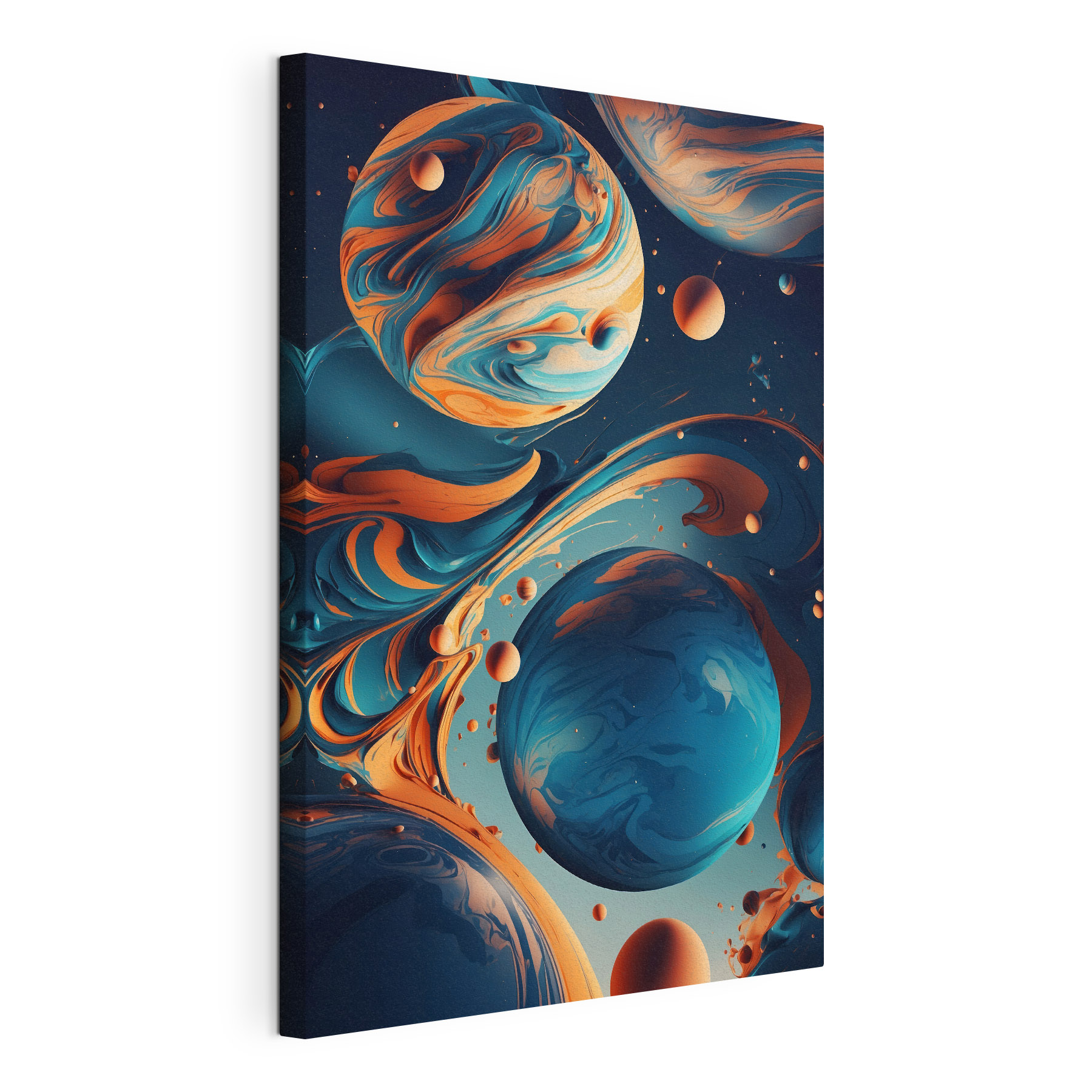 Celestial dance of vibrant orbs