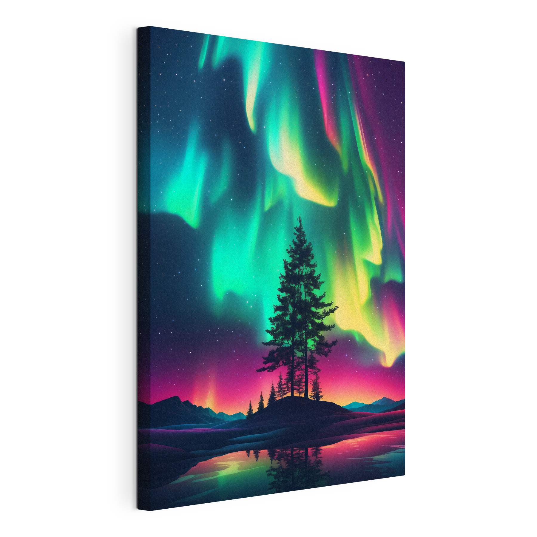 Tree in front of a colorful sky Tree in front of a colorful sky