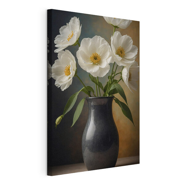 Quadri Quadri Vaso con fiori bianchi (COD: s39380)
