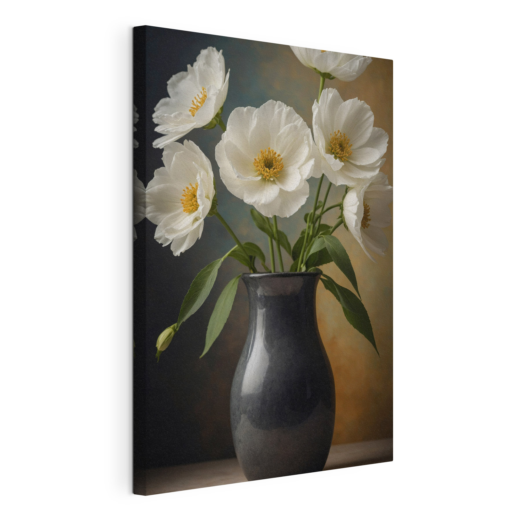 Vase with white flowers