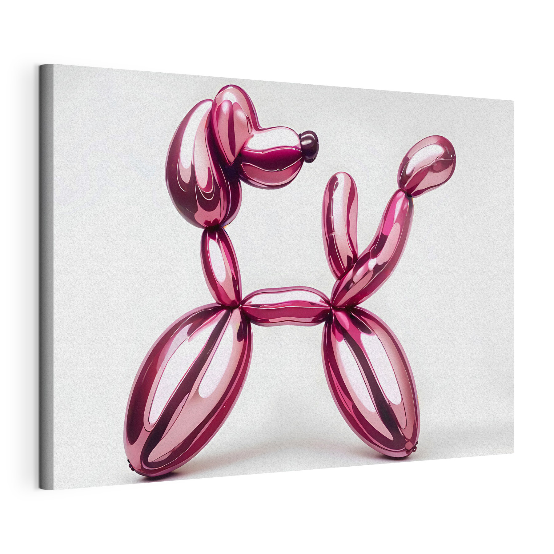 Balloon dog made of pink balloons Balloon dog made of pink balloons