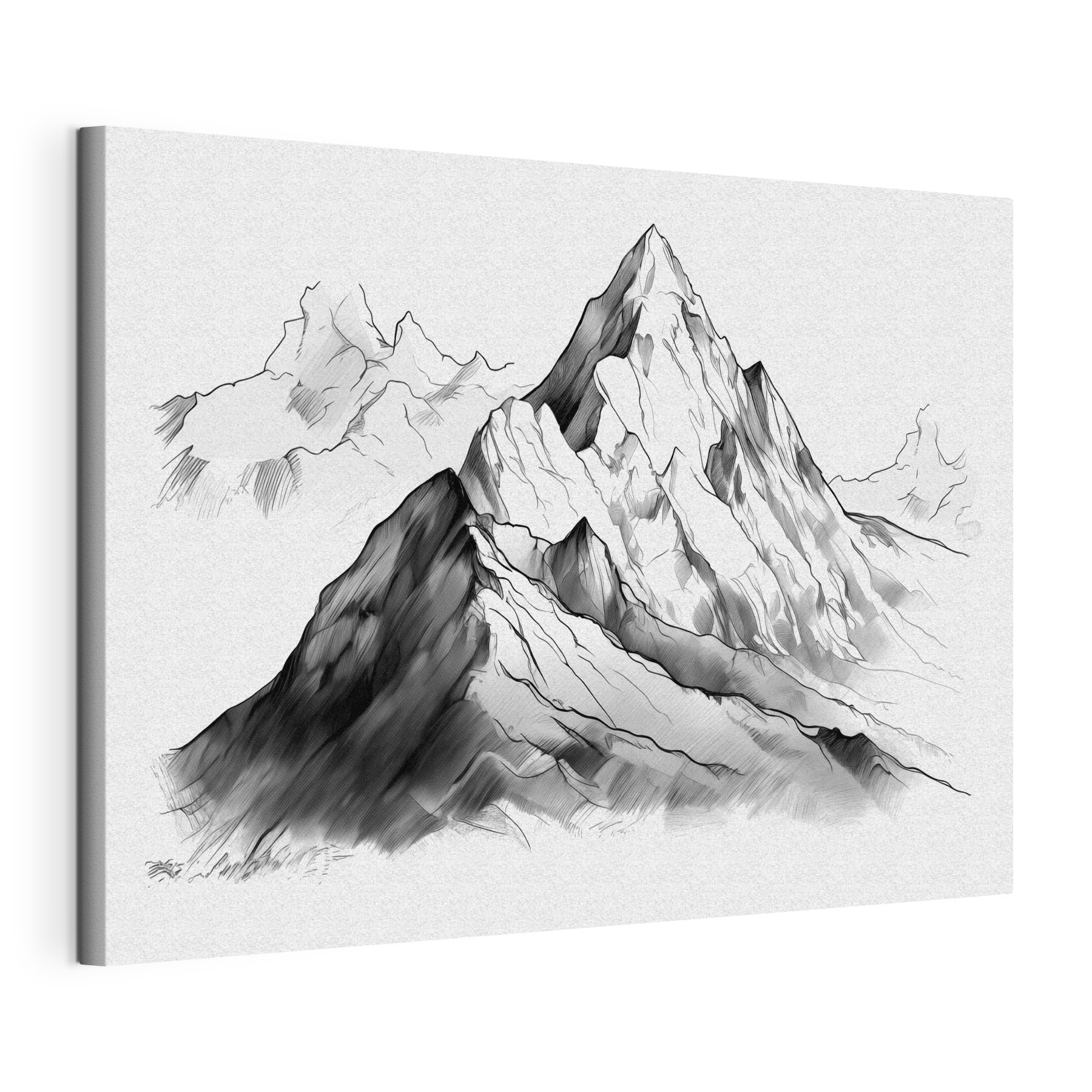 A drawing of a mountain