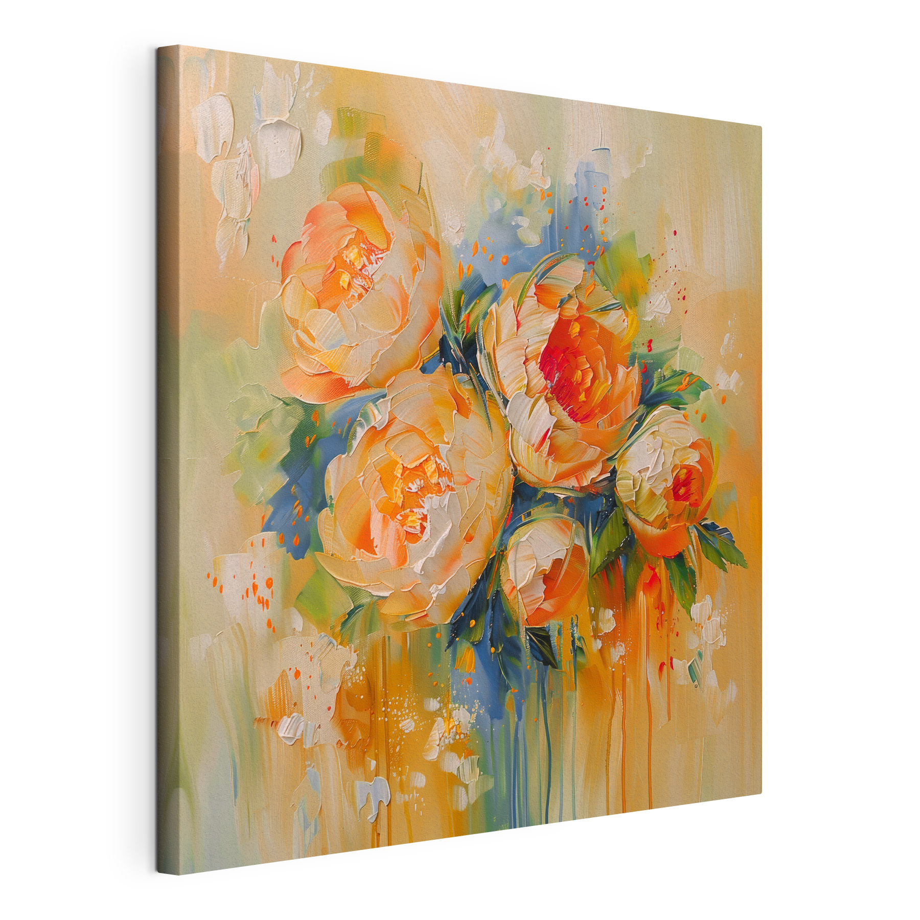 Painting of flowers on a white background