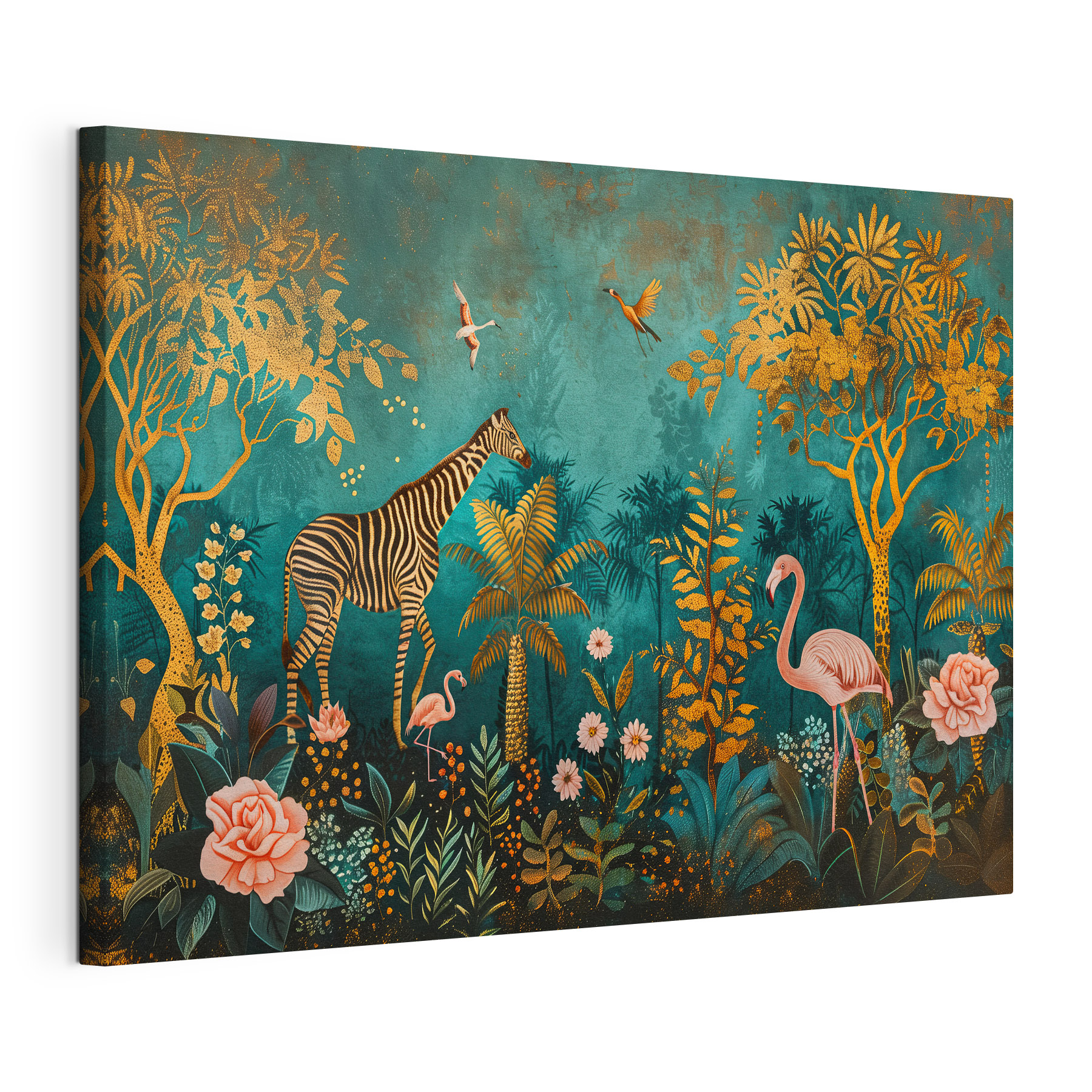 Painting of animals in a jungle