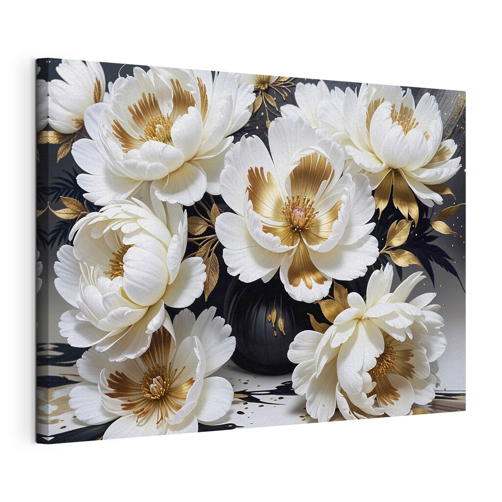 Elegant blooms in a dark vase Elegant blooms in a dark vase