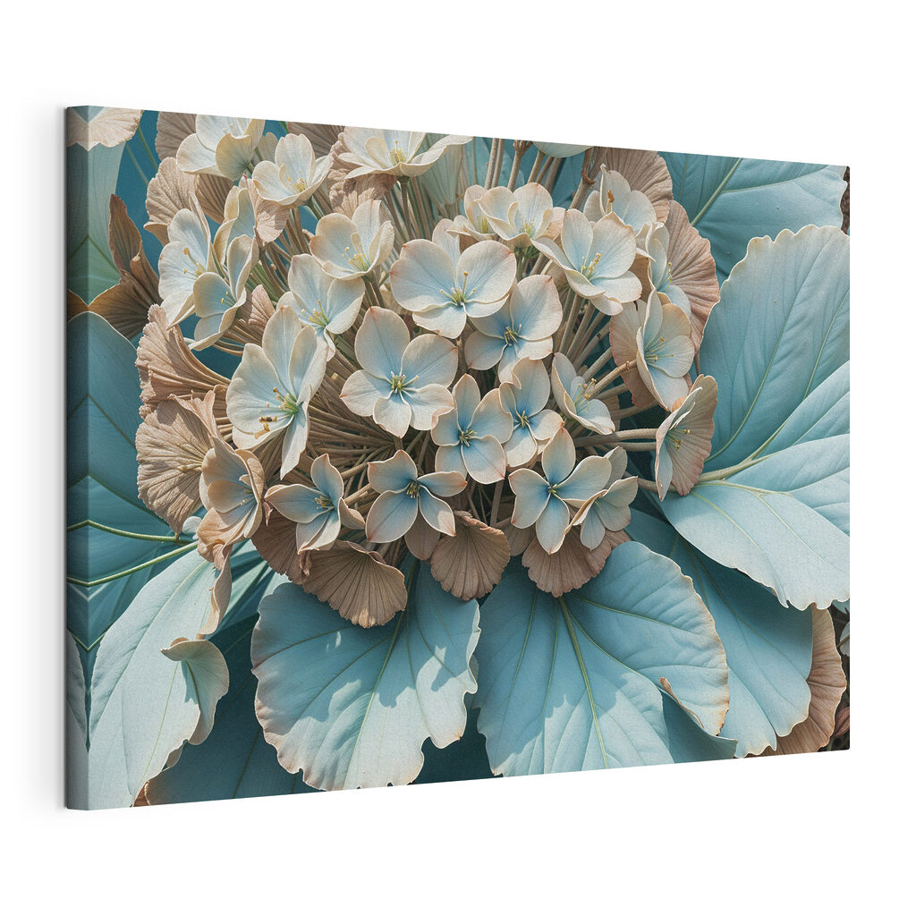 Delicate blooms amidst lush foliage