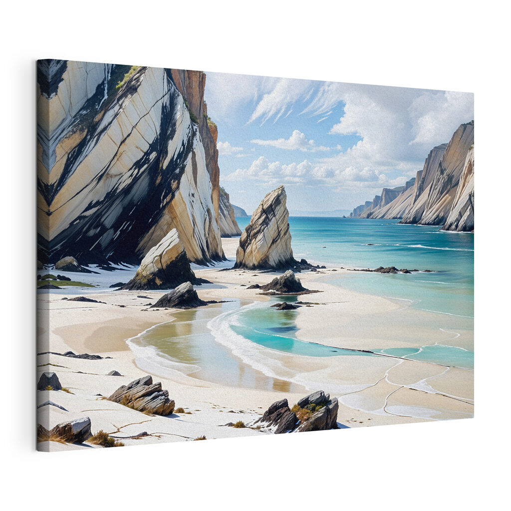 Beach with rocks and water