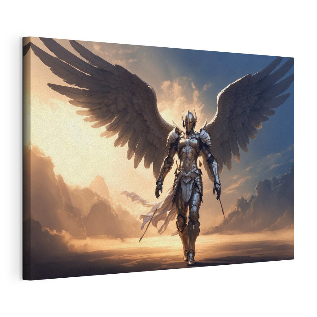 Person in armor with wings