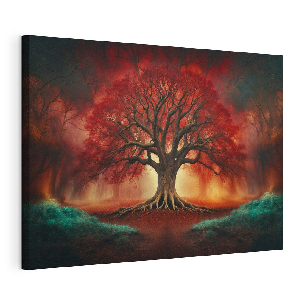 Large tree with red leaves Large tree with red leaves