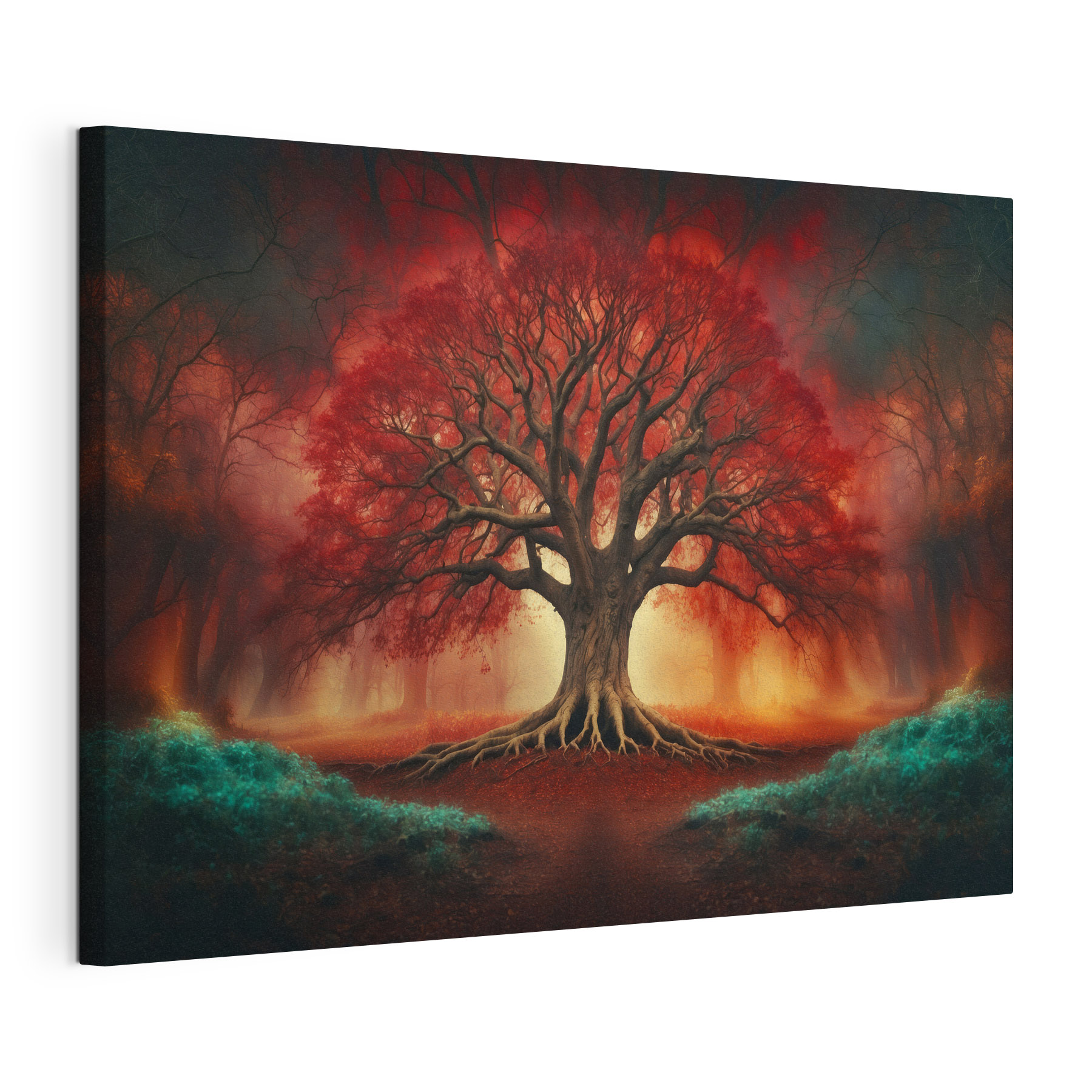 Large tree with red leaves Large tree with red leaves