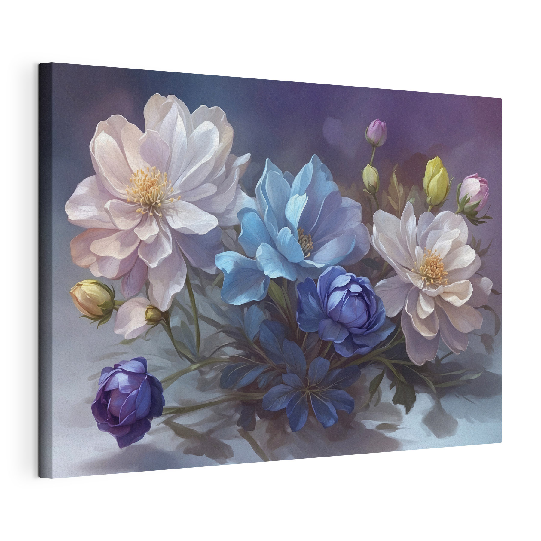 Painting of flowers on a table