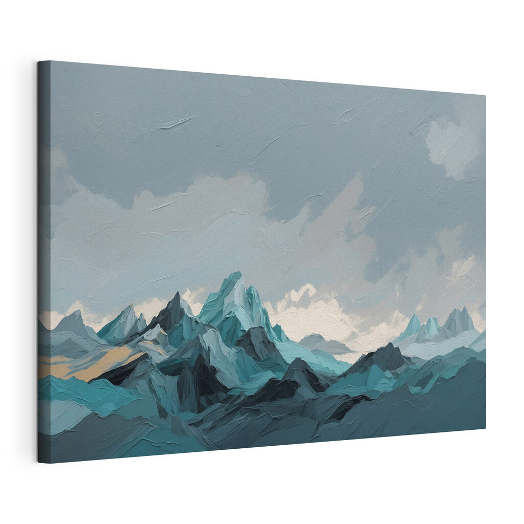 Painting of mountains and clouds Painting of mountains and clouds