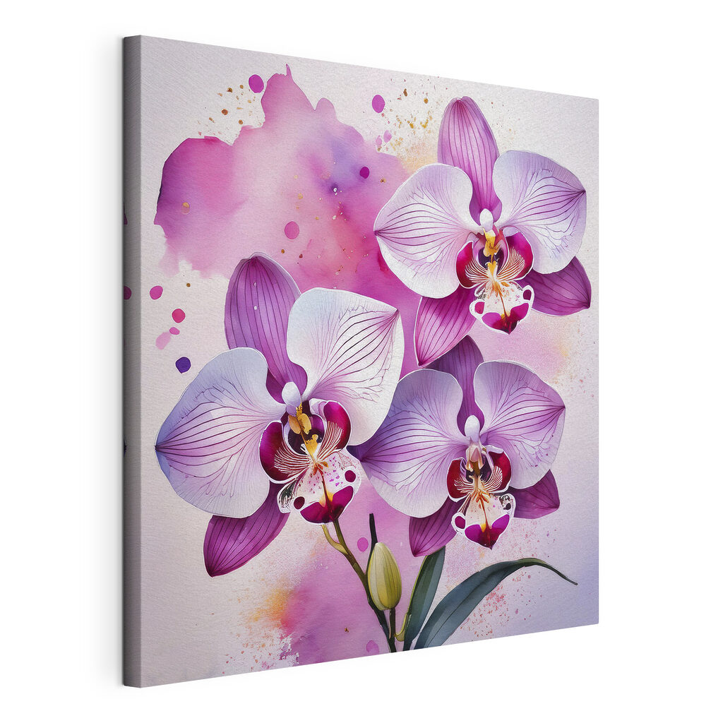 Vibrant orchids in soft watercolor hues Vibrant orchids in soft watercolor hues
