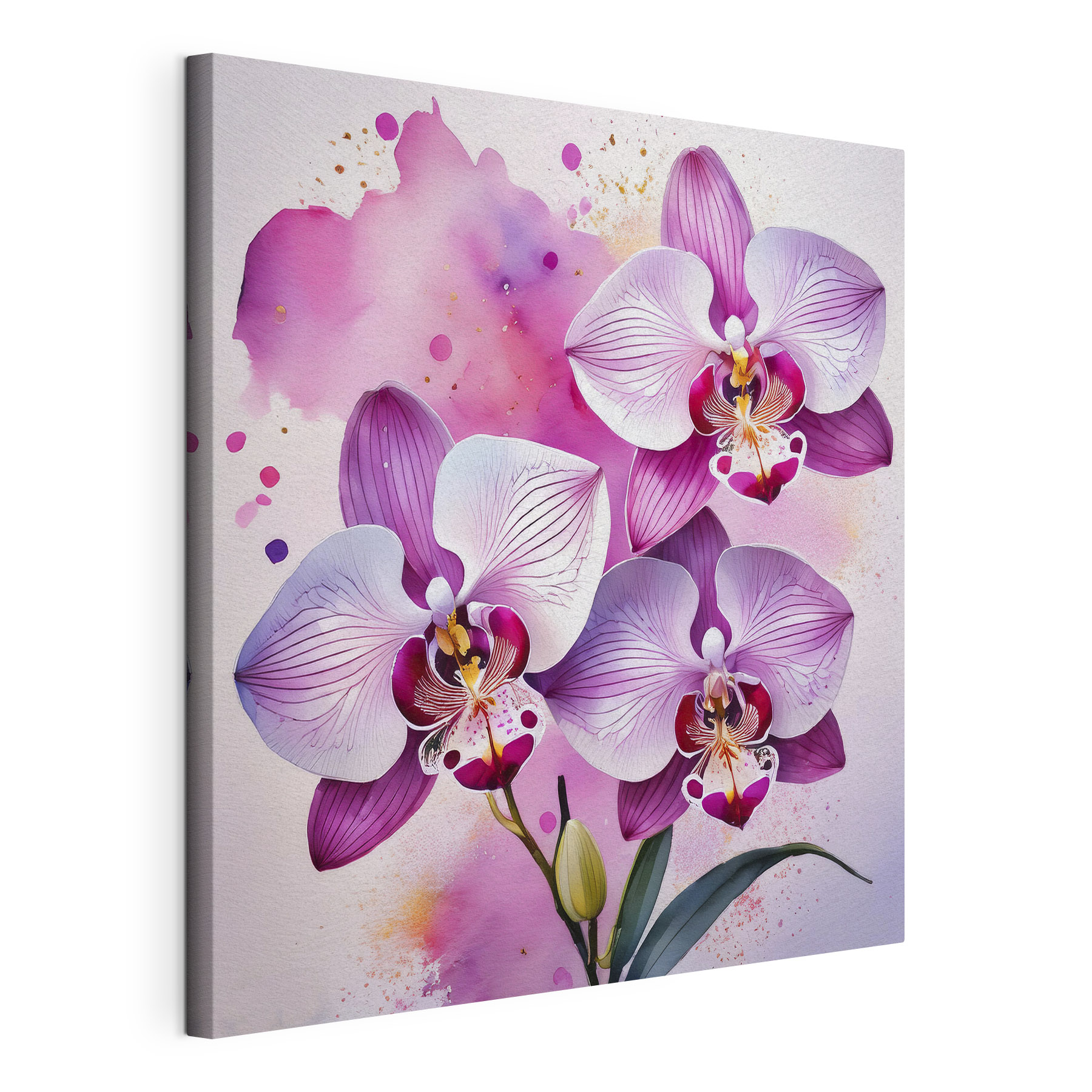 Vibrant orchids in soft watercolor hues Vibrant orchids in soft watercolor hues