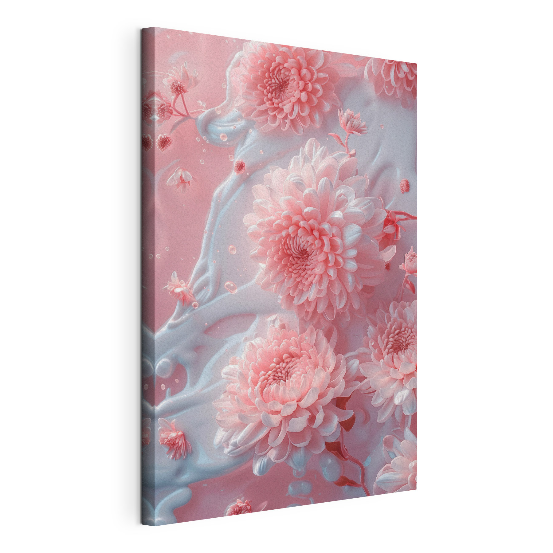 Delicate blossoms in soft pastel hues