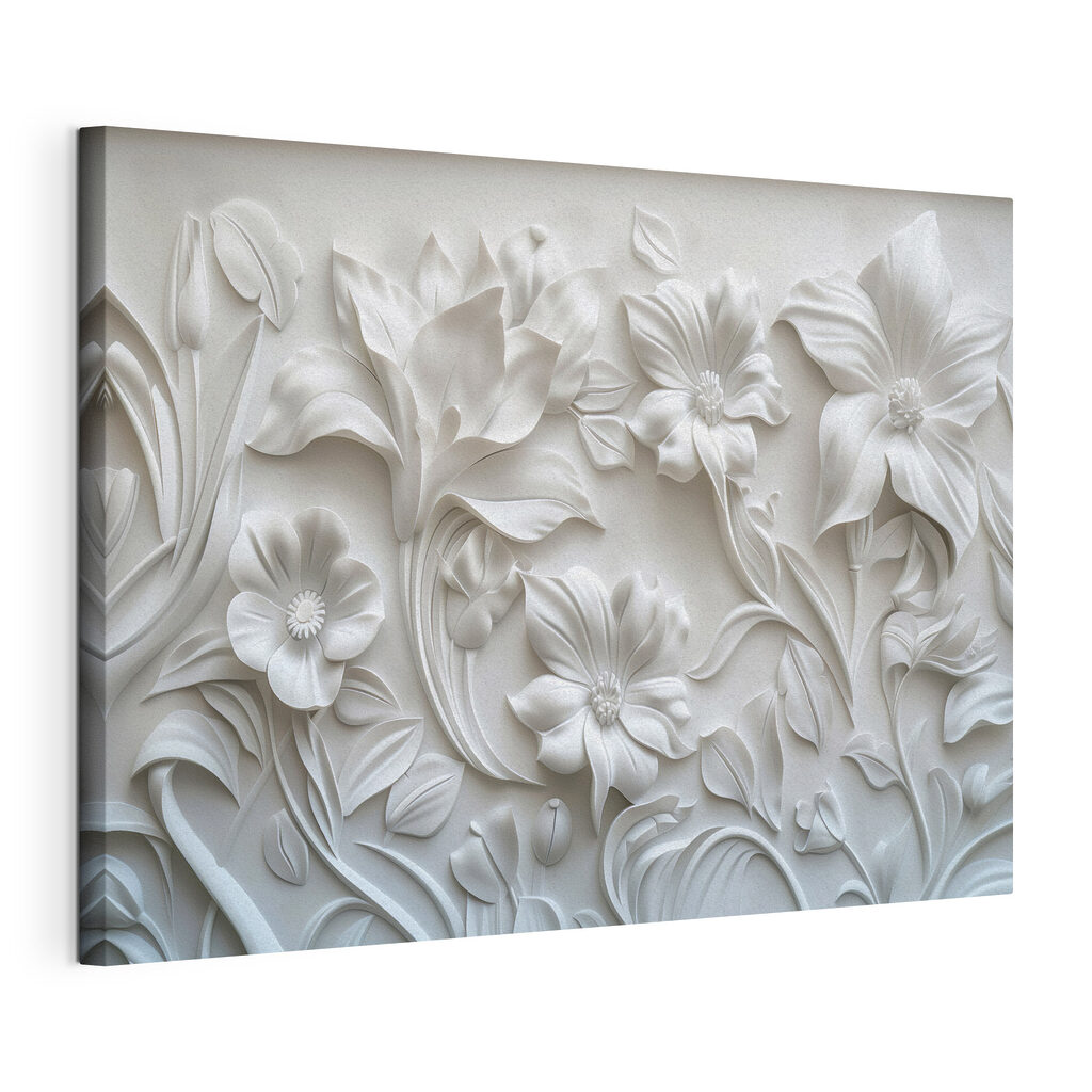 Elegant floral design in white Elegant floral design in white