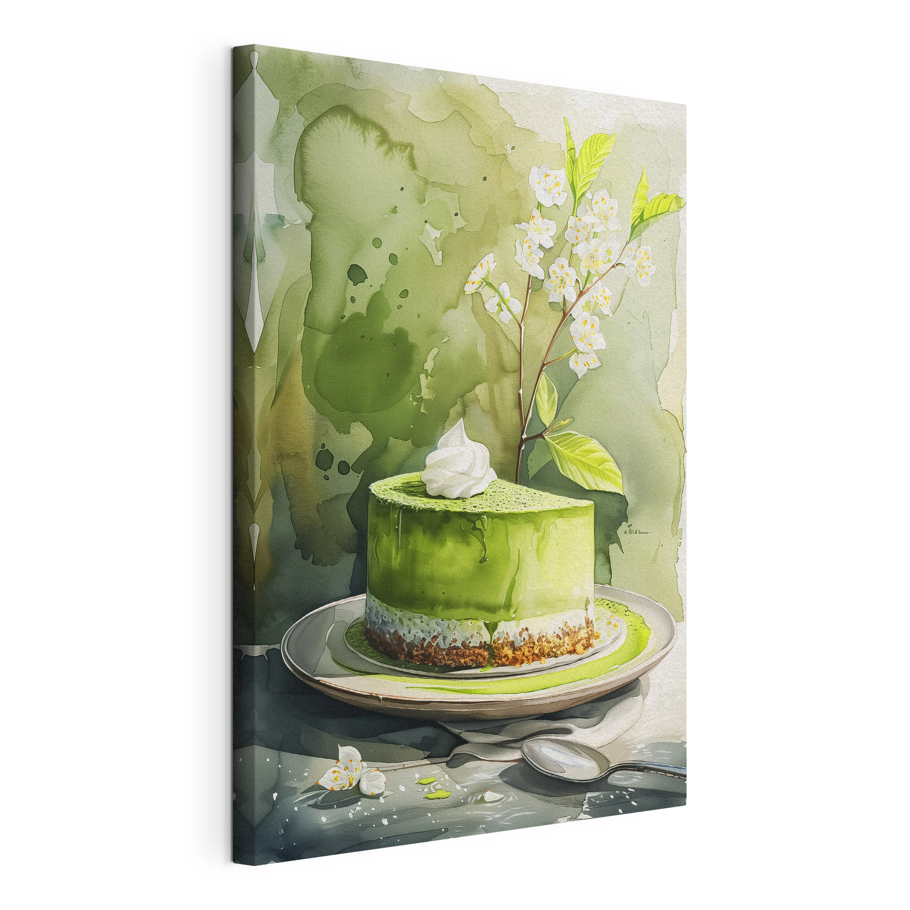 Watercolor painting of a cake Watercolor painting of a cake