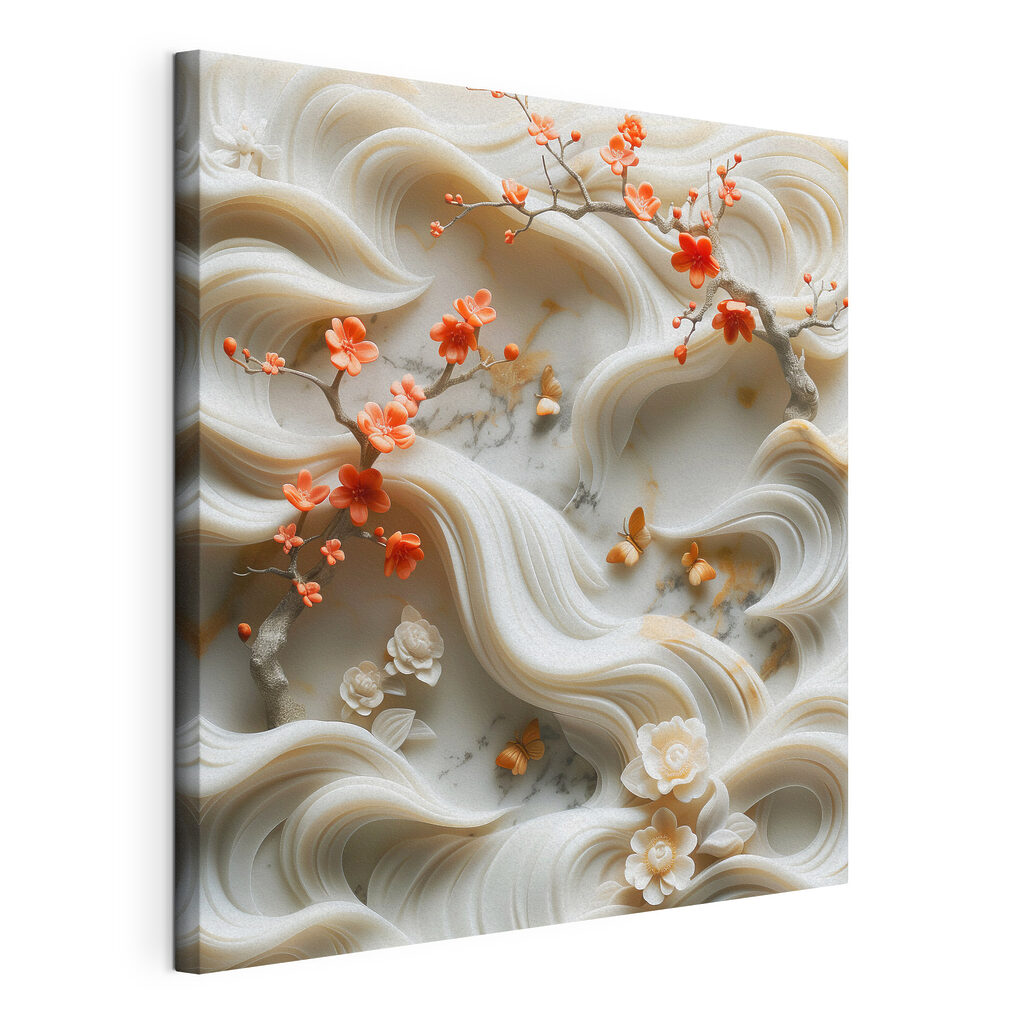 Elegant blooms and butterflies in harmony Elegant blooms and butterflies in harmony