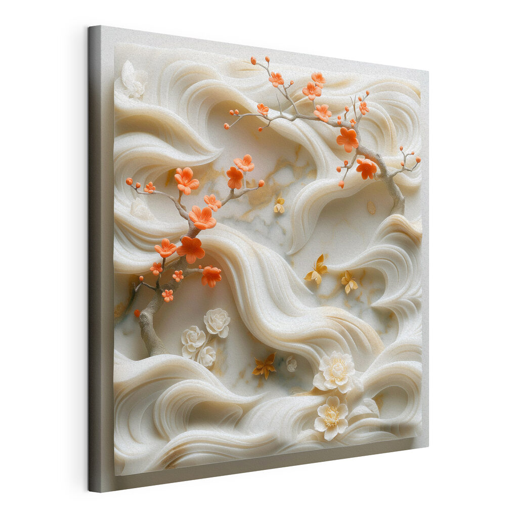 Flowing forms with delicate floral accents Flowing forms with delicate floral accents