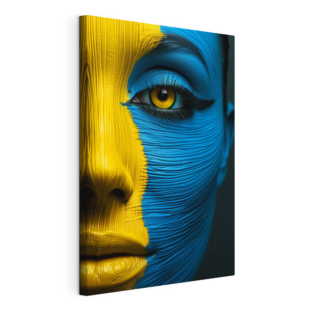 Colorful face art expression Colorful face art expression