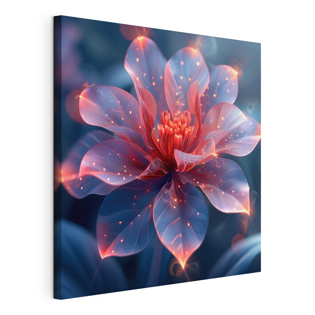 Flower with glowing petals Flower with glowing petals